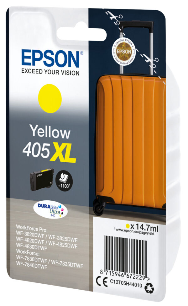 Epson Singlepack Yellow 405XL DURABrite Ultra Ink - Afbeelding 2