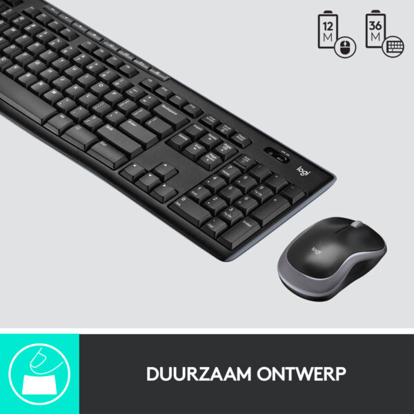 Logitech Wireless Combo MK270 toetsenbord Inclusief muis Thuis USB QWERTY Brits Engels Zwart - Afbeelding 9