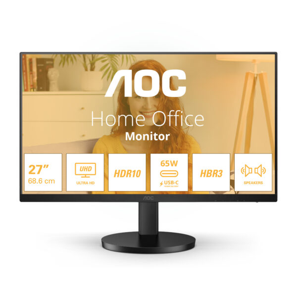 AOC B3 U27B3CF computer monitor 68,6 cm (27") 3840 x 2160 Pixels 4K Ultra HD LCD Zwart - Afbeelding 2