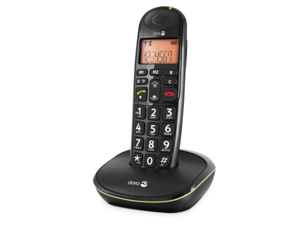 Doro PhoneEasy 100w DECT-telefoon Nummerherkenning Zwart