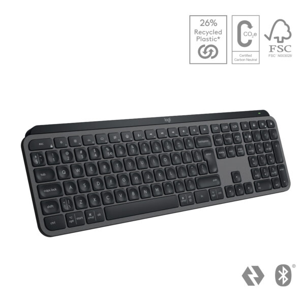 Logitech MX Keys S toetsenbord Universeel RF-draadloos + Bluetooth QWERTY US International Grafiet - Afbeelding 4