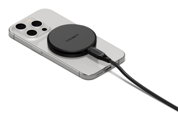 Cygnett ChargePuck Qi2.0 Hoofdtelefoons, Smartphone Zwart USB Draadloos opladen Snel opladen Binnen - Afbeelding 2