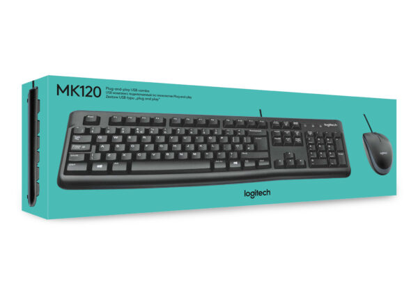 Logitech Desktop MK120 toetsenbord Inclusief muis USB QWERTY UK International Zwart - Afbeelding 4