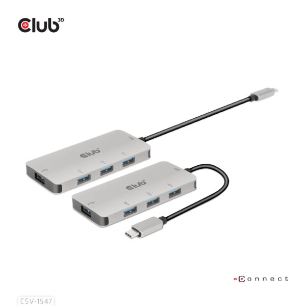 CLUB3D USB Gen2 Type-C to 10Gbps 4x USB Type-A Hub - Afbeelding 3