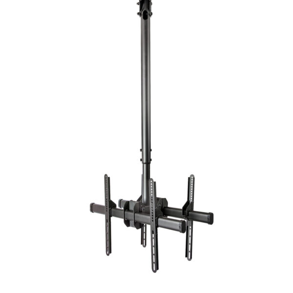 StarTech.com Dual TV Plafondbeugel, Rug-aan-Rug Heavy-Duty Ophangbeugel, VESA Beugel voor Dual 32"-75" TVs / Displays, Kantelen/