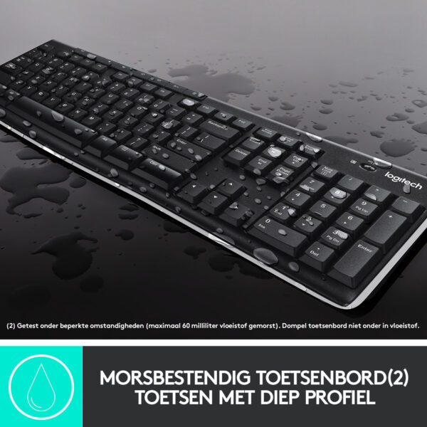 Logitech Wireless Combo MK270 toetsenbord Inclusief muis Thuis USB QWERTY Brits Engels Zwart - Afbeelding 8