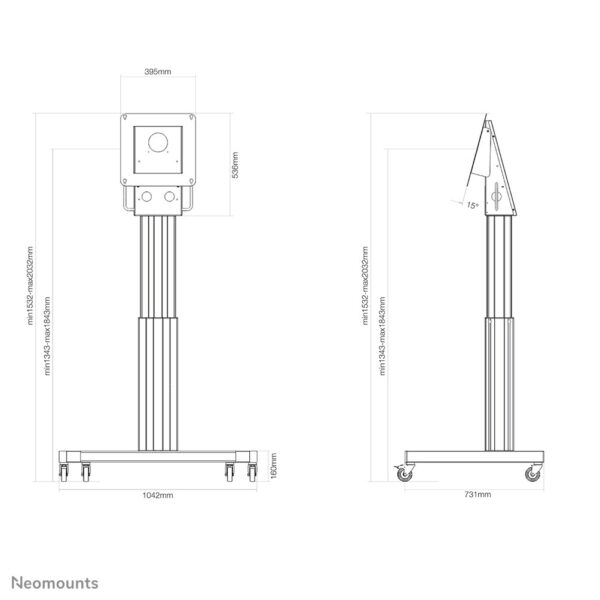 Neomounts gemotoriseerde vloersteun - Afbeelding 9