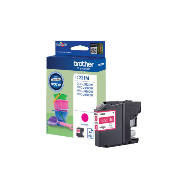 Brother LC-221M inktcartridge 1 stuk(s) Origineel Magenta