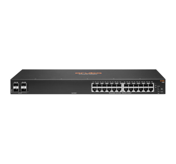 Hewlett Packard Enterprise Aruba 6100 24G 4SFP+ Managed L3 Gigabit Ethernet (10/100/1000) 1U Zwart