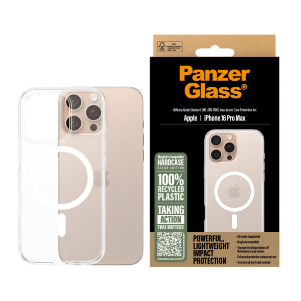 PanzerGlass PG HardC White MagS iPhone 16 6.9InchPro mobiele telefoon behuizingen Hoes Transparant - Afbeelding 2