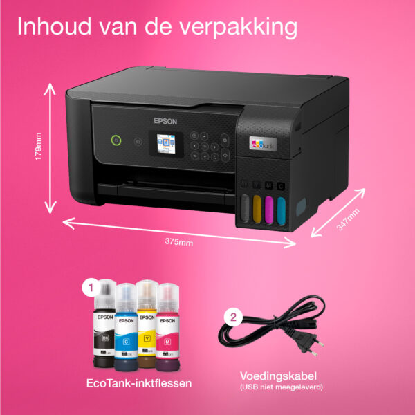 Epson EcoTank ET-2871 A4 multifunctionele Wi-Fi-printer met inkttank, inclusief tot 3 jaar inkt - Afbeelding 7