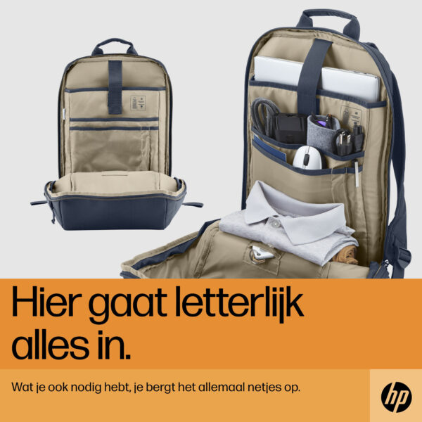 HP Travel 15,6 Laptop Backpack, 18 liter, Iron Grey - Afbeelding 8