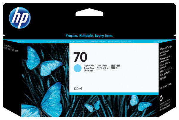 HP 70 licht-cyaan inktcartridge, 130 ml