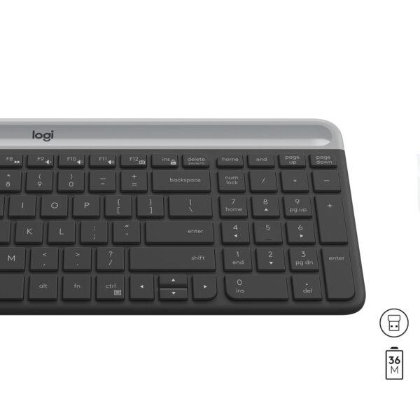 Logitech MK470 toetsenbord Inclusief muis Universeel RF Draadloos QWERTY US International Grafiet - Afbeelding 5