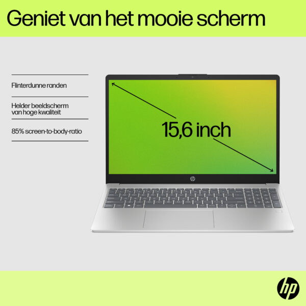 HP 15-fd0046nd Intel® Core™ i5 i5-1235U Laptop 39,6 cm (15.6") Full HD 8 GB DDR4-SDRAM 512 GB SSD Wi-Fi 6E (802.11ax) Windows 11 - Afbeelding 23