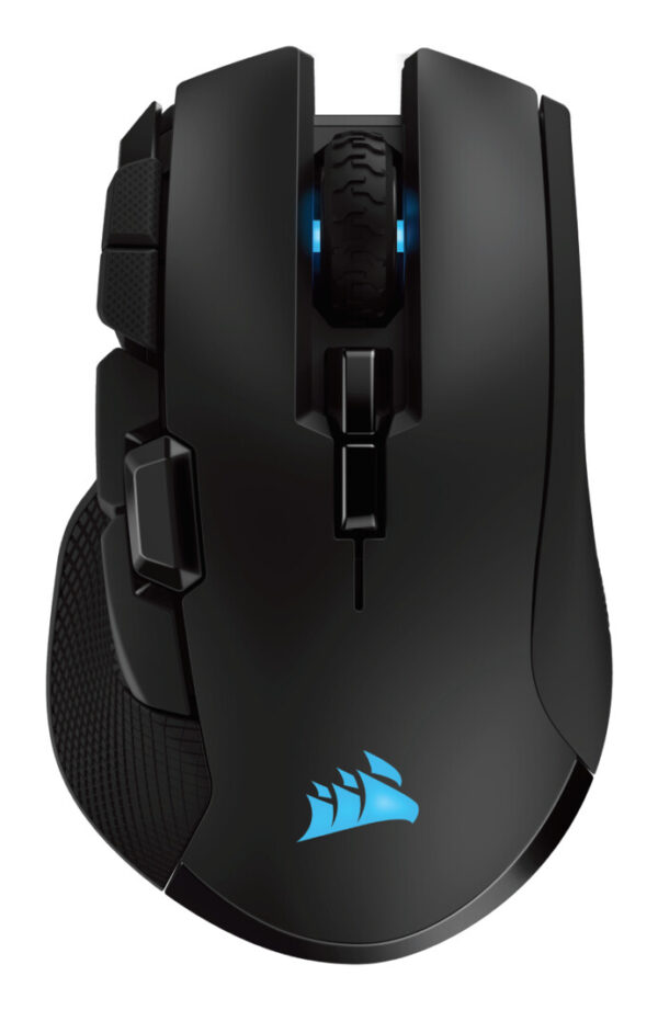 Corsair IRONCLAW RGB muis Gamen Rechtshandig RF Wireless + Bluetooth + USB Type-A Optisch 18000 DPI