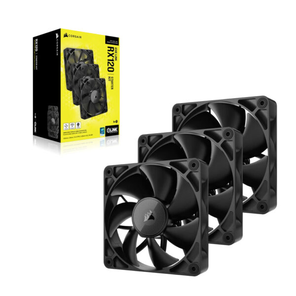 Corsair iCUE LINK RX120 Computer behuizing Ventilator 12 cm Zwart 3 stuk(s) - Afbeelding 2