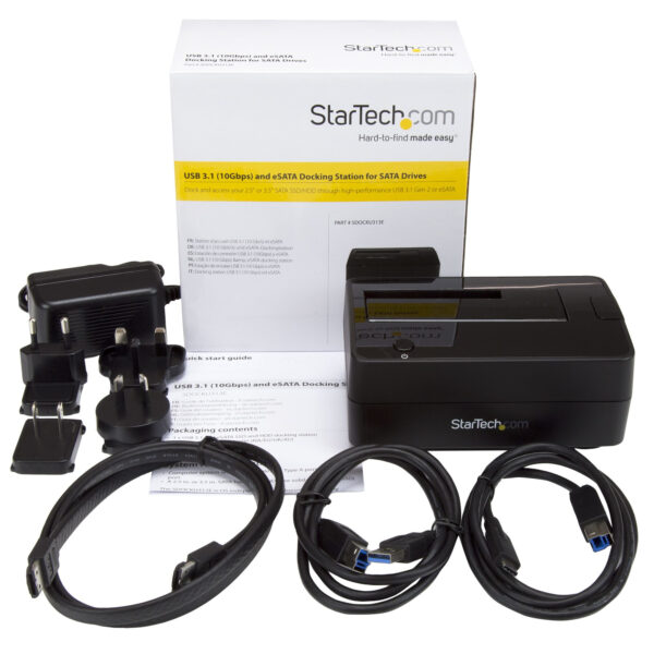 StarTech.com Single Bay USB 3.1 / eSATA naar SATA HDD Docking Station, USB 3.1 (10 Gbps) Hard Drive Dock, Externe 2.5/3.5" SATA - Afbeelding 7