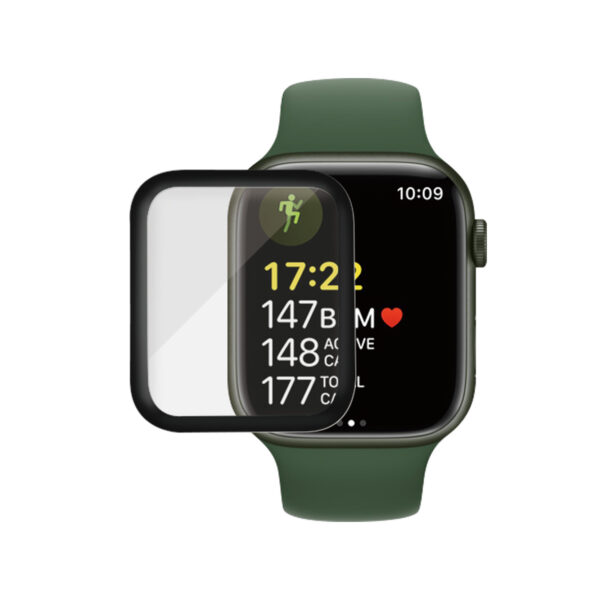 PanzerGlass PG Apple Watch 7 40mm Black Schermbeschermer Transparant Gehard glas, Thermoplastic polyurethaan (TPU)