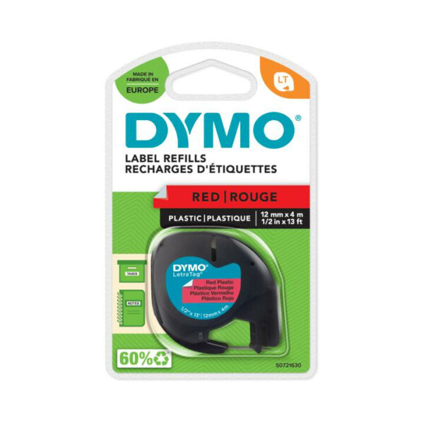 DYMO S0721630 labelprinter-tape Zwart op rood - Afbeelding 2