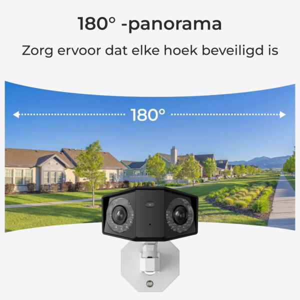 Reolink Duo Series Duo-serie P730 - 4K PoE-buitencamera, dubbele lens, 180° panoramisch zicht, detectie van personen/voertuigen/ - Afbeelding 4