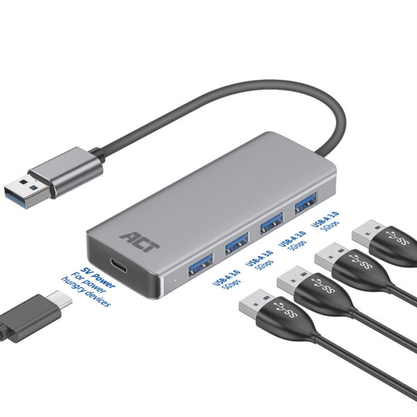 ACT USB-A hub 3.0, 4 poorts USB-A - Afbeelding 4