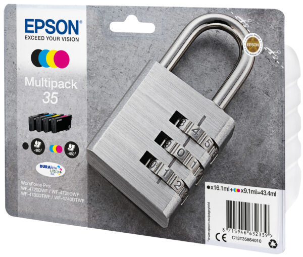 Epson Padlock Multipack 4-colours 35 DURABrite Ultra Ink - Afbeelding 2