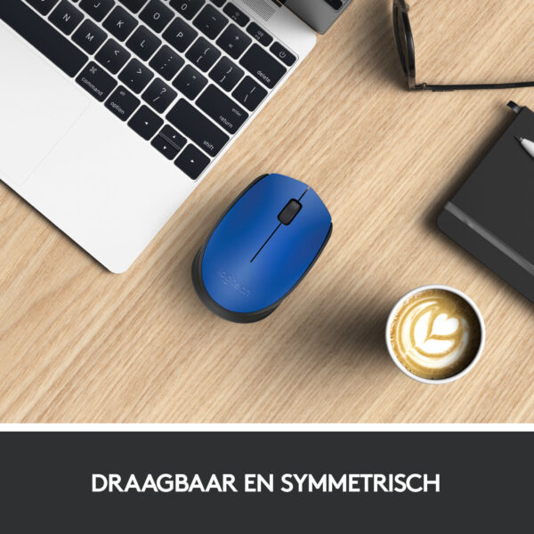 Logitech M171 Blue-K muis Kantoor Ambidextrous RF Draadloos Optisch 1000 DPI - Afbeelding 3