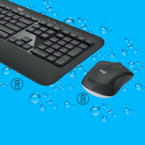 Logitech Advanced MK540 toetsenbord Inclusief muis Universeel USB QWERTZ Duits Zwart, Wit - Afbeelding 5