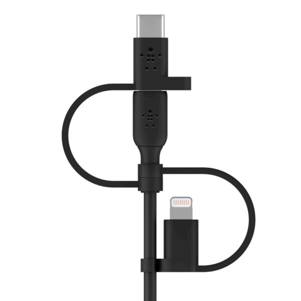 Belkin BOOST CHARGE USB-kabel 1 m USB A USB C/Micro-USB B/Lightning Zwart - Afbeelding 4