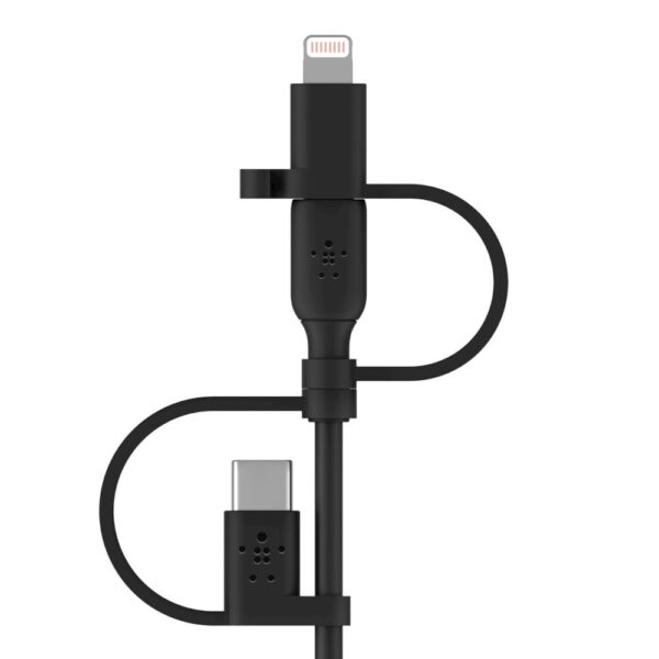 Belkin BOOST CHARGE USB-kabel 1 m USB A USB C/Micro-USB B/Lightning Zwart - Afbeelding 3