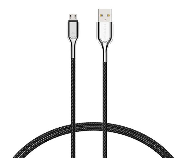 Cygnett CY2673PCCAM USB-kabel USB 2.0 2 m Micro-USB A USB A Zwart, Roestvrijstaal