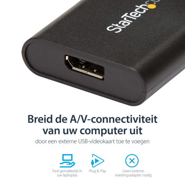 StarTech.com USB 3.0 naar DisplayPort Adapter, 4K 30Hz, USB-A naar Single DP Monitor, Externe Video & Graphische Kaart, USB Vide - Afbeelding 8