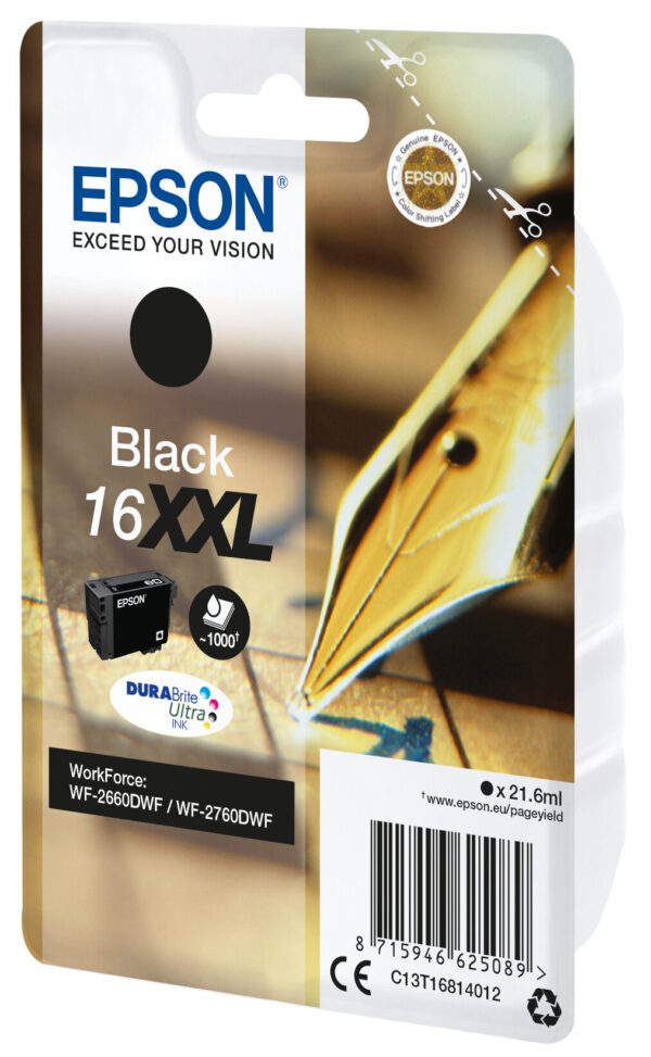 Epson Singlepack Black 16XXL DURABrite Ultra Ink - Afbeelding 2