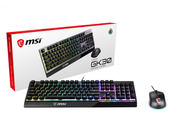 MSI Vigor GK30 COMBO (US) toetsenbord Inclusief muis Gamen USB QWERTY Amerikaans Engels Zwart - Afbeelding 5