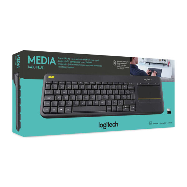 Logitech Wireless Touch Keyboard K400 Plus HTPC-toetsenbord voor tv's met pc-aansluiting - Afbeelding 21