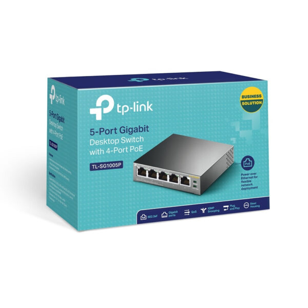 TP-Link TL-SG1005P Unmanaged Gigabit Ethernet (10/100/1000) Power over Ethernet (PoE) Zwart - Afbeelding 5