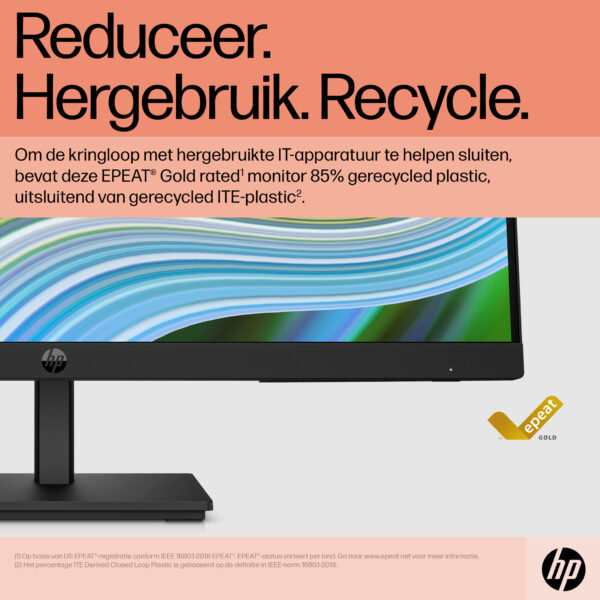 HP P24 G5 computer monitor 60,5 cm (23.8") 1920 x 1080 Pixels Full HD LCD Zwart - Afbeelding 4