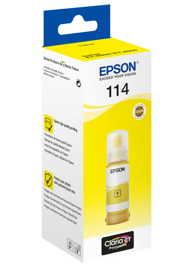 Epson 114 EcoTank Yellow ink bottle - Afbeelding 2