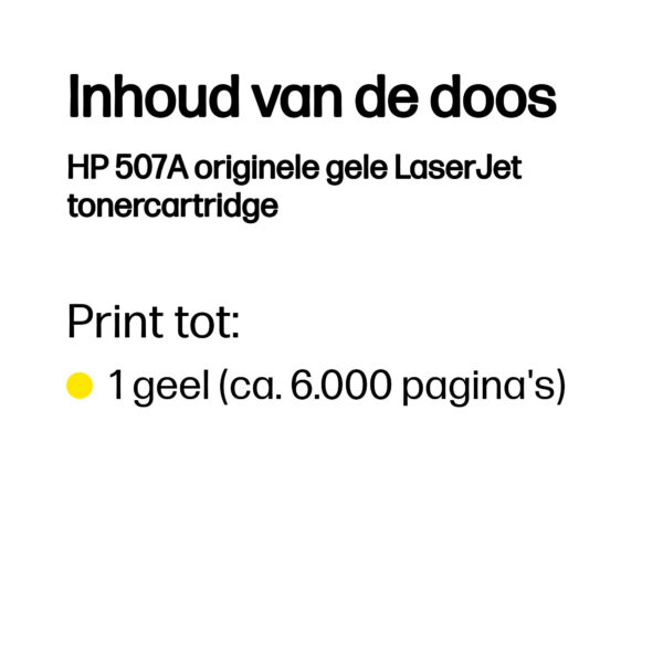 HP 507A originele gele LaserJet tonercartridge - Afbeelding 9