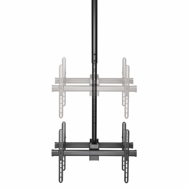 StarTech.com Dual TV Plafondbeugel, Rug-aan-Rug Heavy-Duty Ophangbeugel, VESA Beugel voor Dual 32"-75" TVs / Displays, Kantelen/ - Afbeelding 4