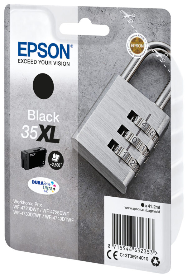 Epson Padlock Singlepack Black 35XL DURABrite Ultra Ink - Afbeelding 2