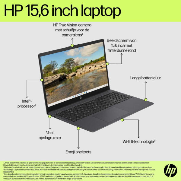 HP 15-fd0070nd Intel® Core™ i7 i7-1255U Laptop 39,6 cm (15.6") Full HD 16 GB DDR4-SDRAM 512 GB SSD Wi-Fi 6E (802.11ax) Windows 1 - Afbeelding 25