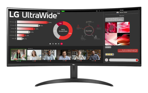 LG 34WR50QK-B computer monitor 86,4 cm (34") 3440 x 1440 Pixels Wide Quad HD Zwart