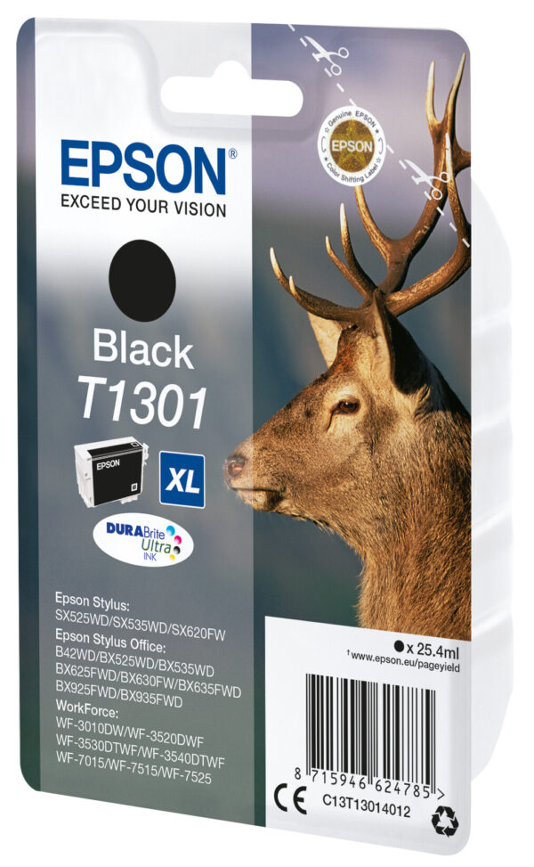 Epson Stag inktpatroon Black T1301 DURABrite Ultra Ink - Afbeelding 2