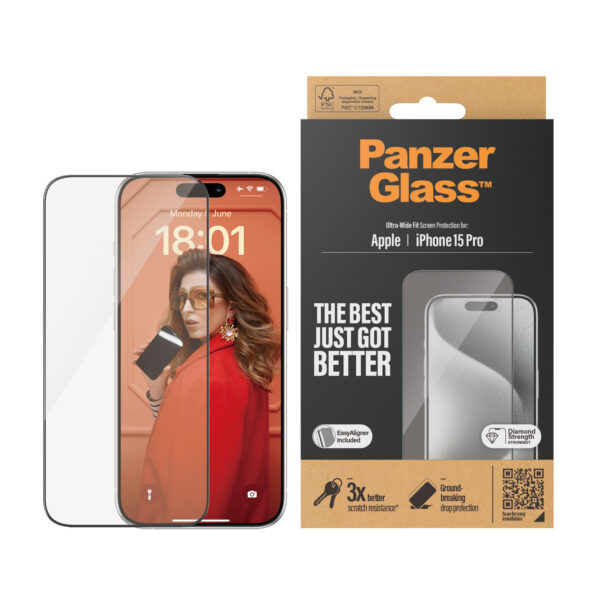 PanzerGlass Ultra Wide Fit Doorzichtige schermbeschermer Apple 1 stuk(s) - Afbeelding 2