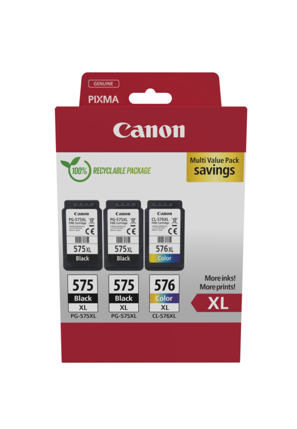 Canon 5437C004 inktcartridge 3 stuk(s) Origineel Hoog (XL) rendement Zwart, Cyaan, Magenta, Geel - Afbeelding 2