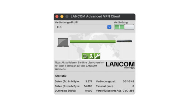 LANCOM Advanced VPN Client (MAC) Beveiligingsbeheer Volledig Engels, Duits 1 licentie(s)