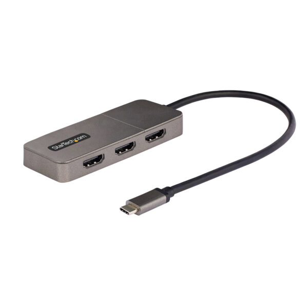 StarTech.com 3-Port USB-C MST Hub, USB Type-C naar 3x HDMI Multi-Monitor Adapter voor Laptop, Triple HDMI tot 4K 60Hz met DP 1.4