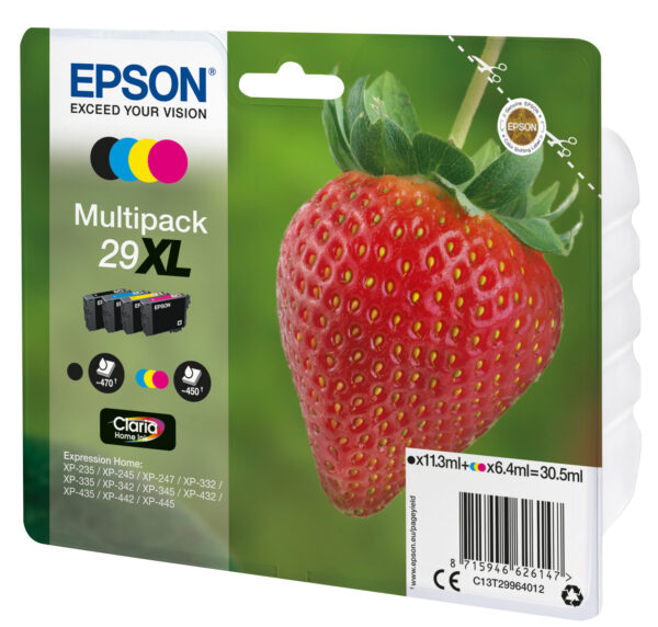 Epson Strawberry Multipack 4-colours 29XL Claria Home Ink - Afbeelding 2